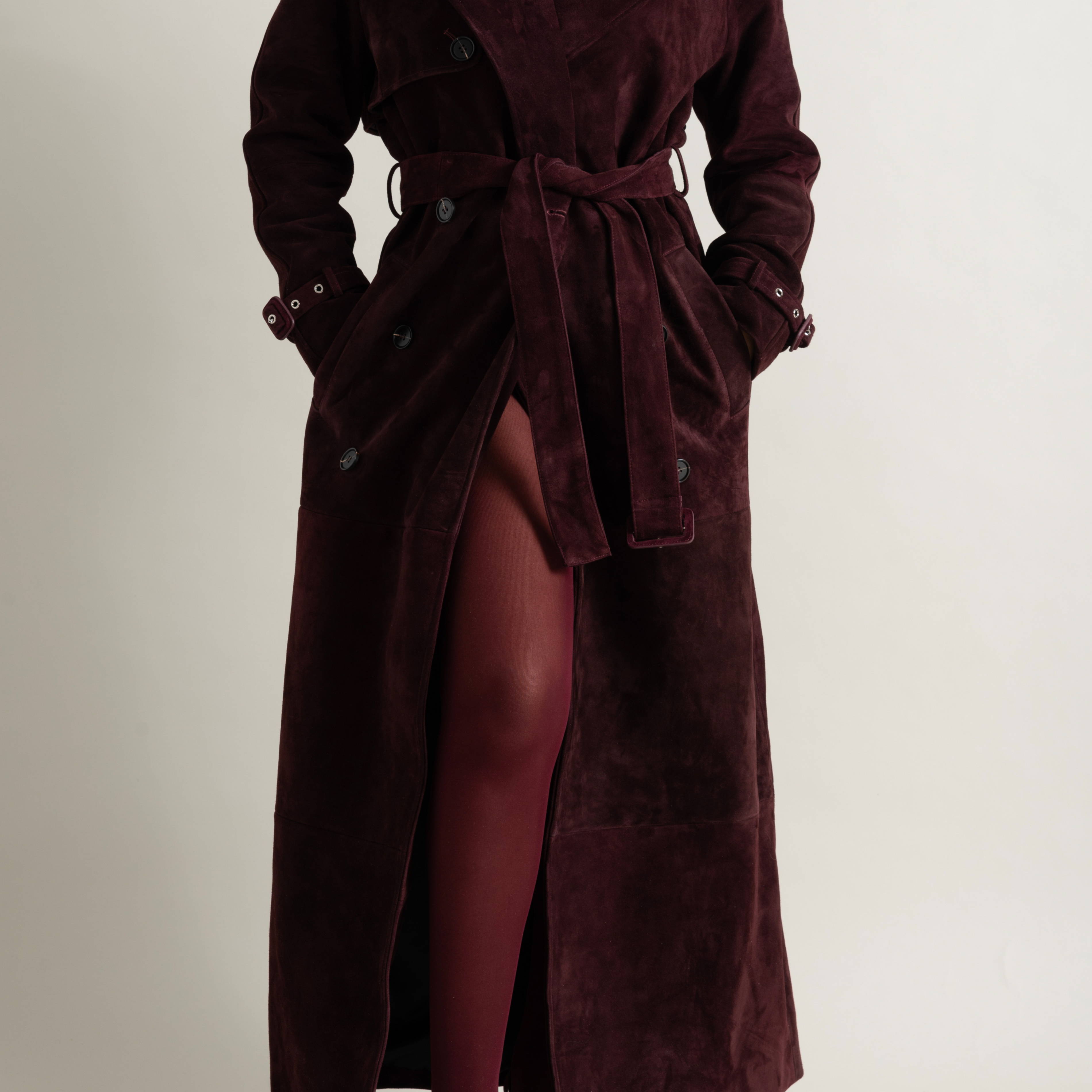 Vanguard Suede Trench Coat