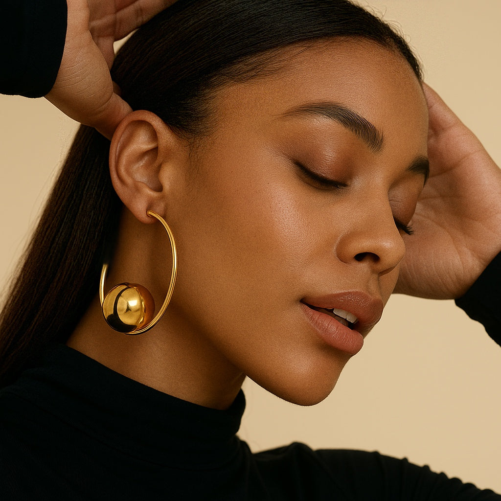 Solis Gold Hoop Earrings