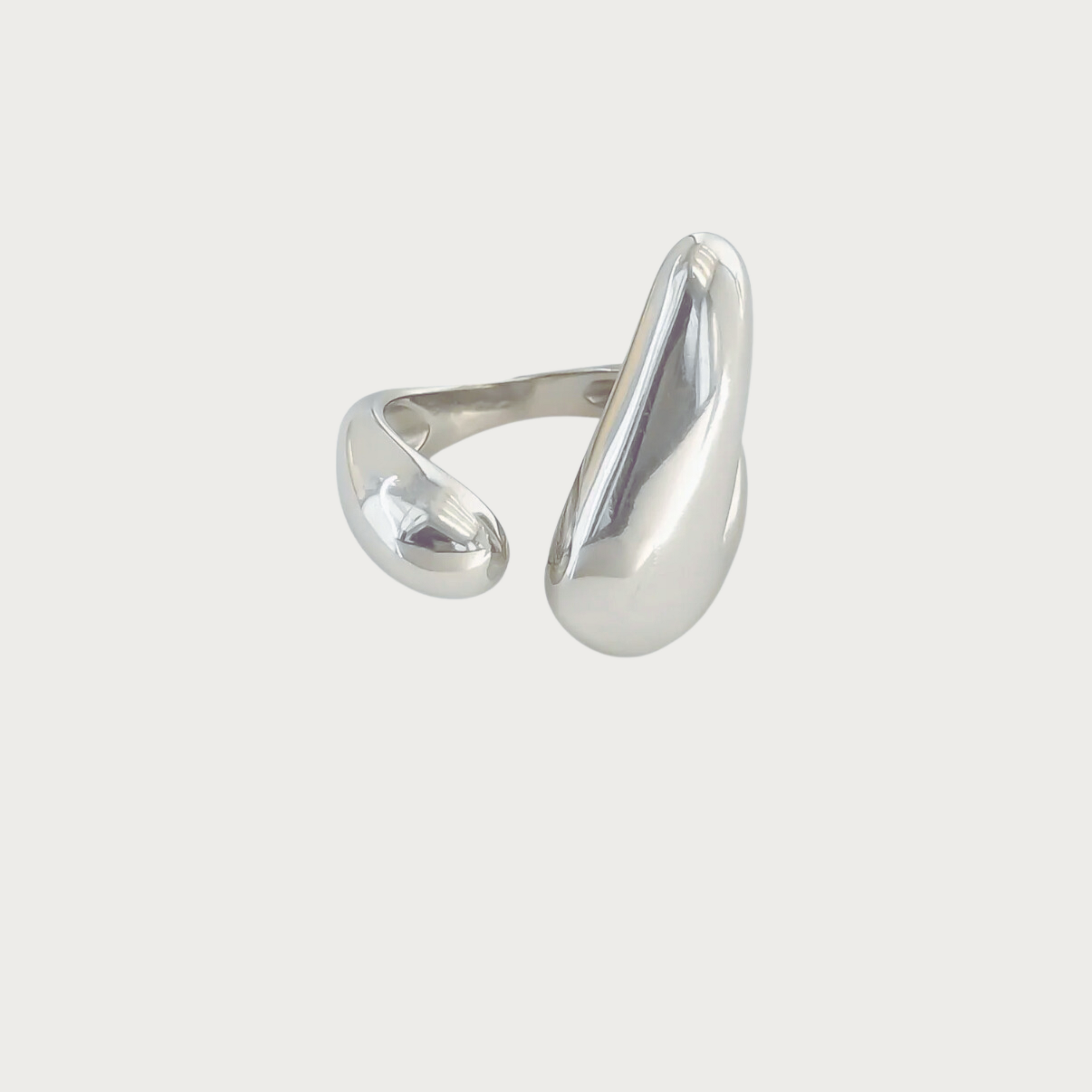 Surge White Gold Statement Ring